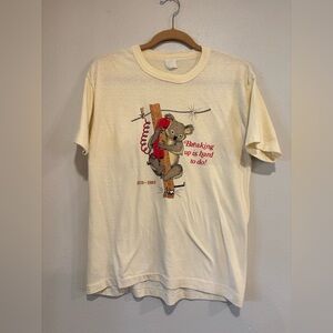 Vintage 1983 Koala Graphic T-Shirt Single Stitch Breaking Up Is Hard To Do Tee